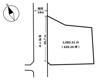 【間取り】 | 小山市大字間々田 事業用貸地