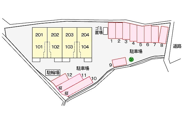 ハイデヒルズ黒瀬の区画図