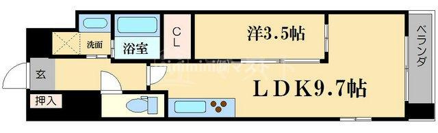 サムティ上町台龍造寺の間取り