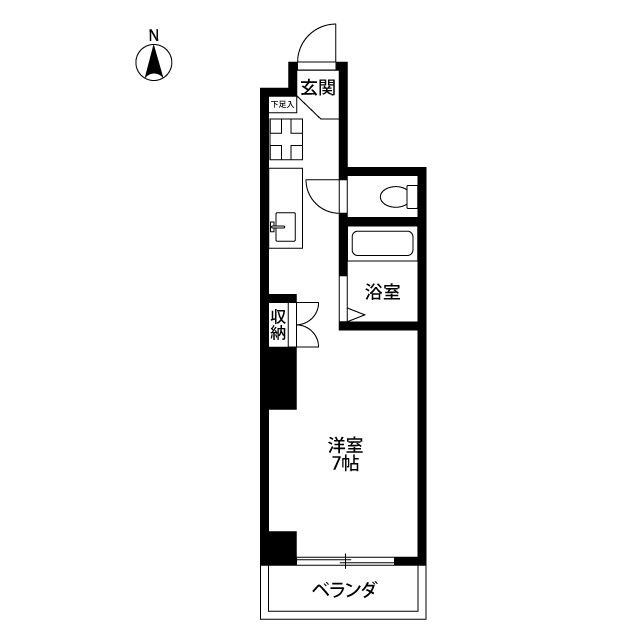 リヴイン国立の間取り