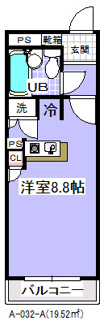 【間取り】 | ローズガーデンＡ３２番館(A-032)