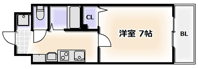 【間取り】 | エスリードコート難波ウエスト