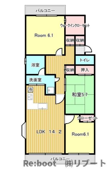 ラ・アトレ松戸【分譲賃貸】の間取り