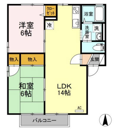 【間取り】 | リッツハウス森松　B棟