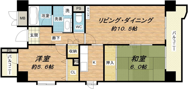 【間取り】 | グレイスコート上本町
