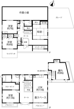 【間取り】 | 大室高原別荘地　戸建