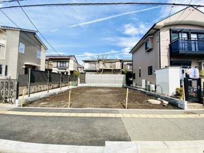 【前面道路含む現地写真】 | ☆整形地・南道路！駅まで平坦真直ぐ徒歩１０分☆藤沢市亀井野４丁目／建築条件なし売地
