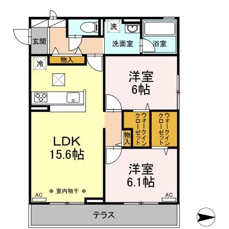 クレールの間取り