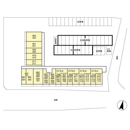 エキスポコンフォート Ⅱの区画図