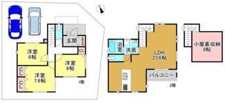 【間取り】 | 大津市坂本2丁目11　中古戸建