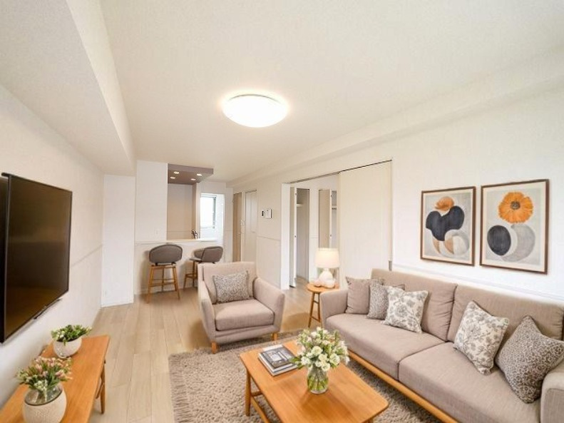 アネモスヒルズ天理Ⅰの居間・リビング|CGで家具等を配置したもので家具等は含まれません