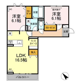 【間取り】 | ローズ多治米