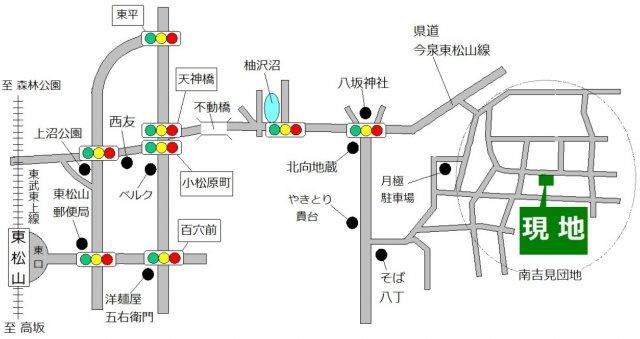 比企郡吉見町大字北吉見   土地38坪の地図