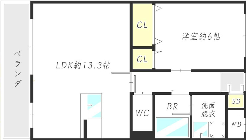 ドゥブラン上津の間取り