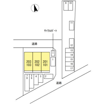 【区画図】 | ラ・ラ・ラピュタ | 駐車場配置図