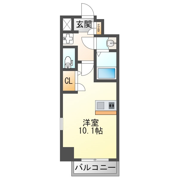 大阪市西淀川区柏里２丁目の賃貸マンションの間取り