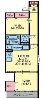 【間取り】 | クリエオーレ林寺
