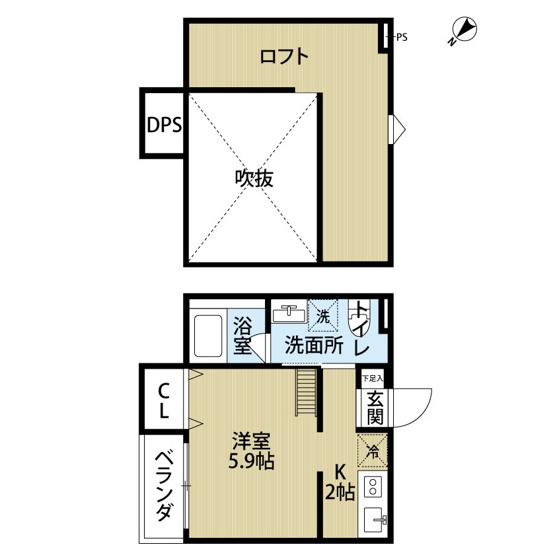 【間取り】 | カーサブルーノ萩原天神