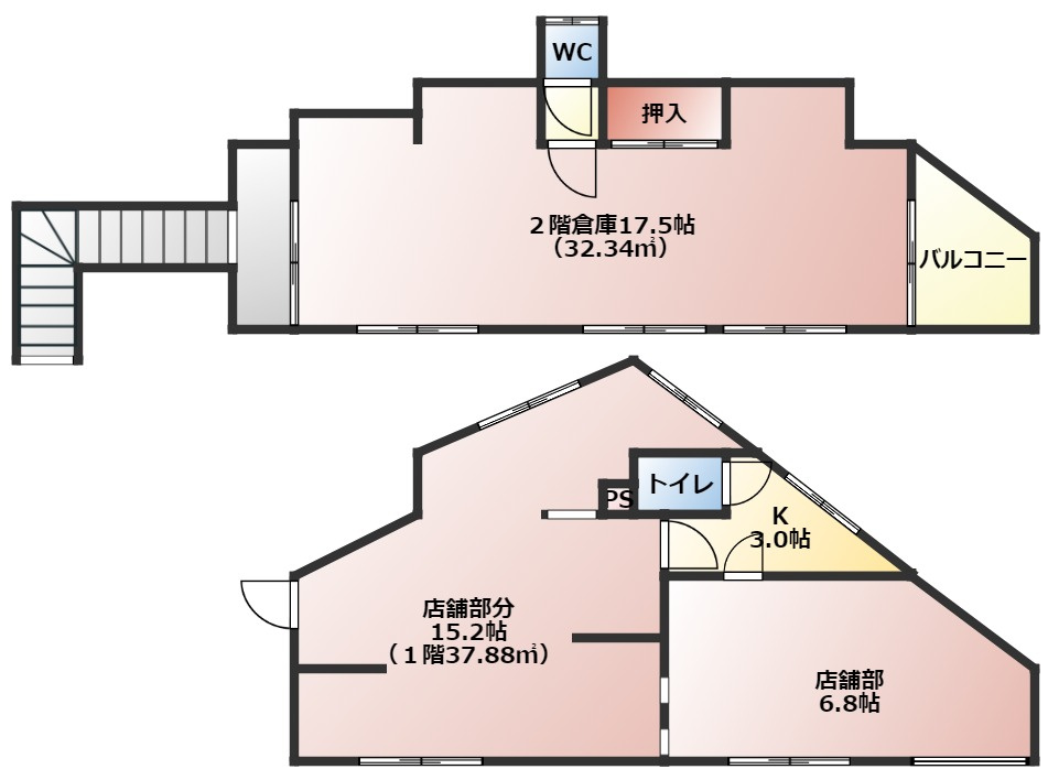 成田町店舗事務所の間取り