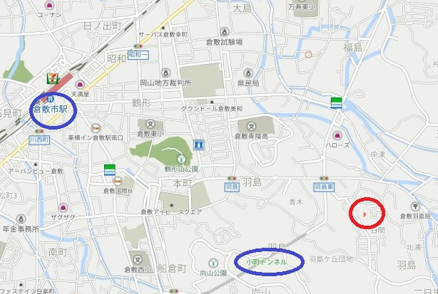 羽島売地の地図