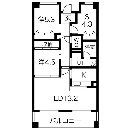 【間取り】 | 摩耶コート壱番館