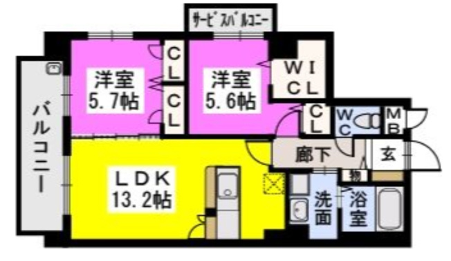 【間取り】 | ラヴェリテ筑紫通り