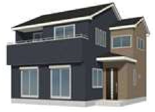 藤岡市岡之郷第3（全4棟）3号棟の外観パース|3号棟