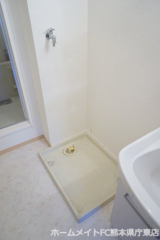熊本市東区保田窪４丁目のアパートの洗面所