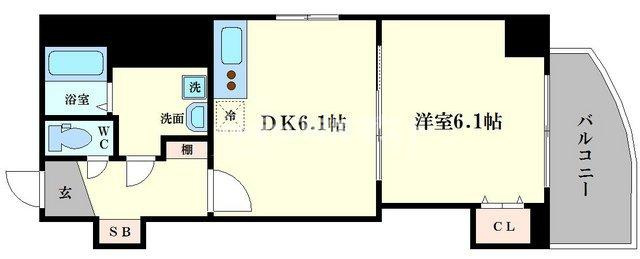 グランデージ難波西の間取り