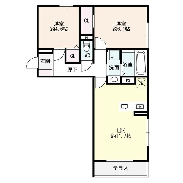 フェリーチェ明石大久保の間取り