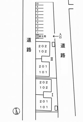 【区画図】 | フレグランス山西　Ⅱ棟
