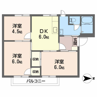 【間取り】 | フレグランス山西　Ⅱ棟