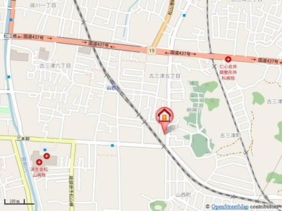 【地図】 | フレグランス山西　Ⅱ棟