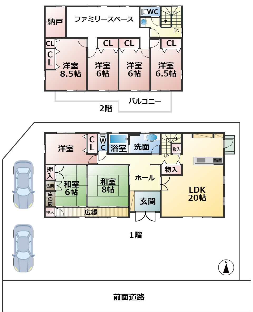 大津市日吉台4丁目中古戸建の間取り