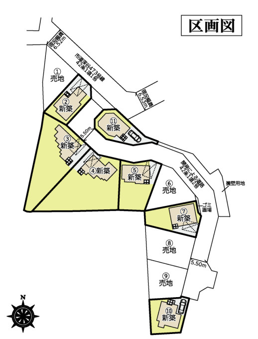 『戸塚駅』戸塚区原宿2丁目 新築戸建【仲介手数料無料】の区画図
