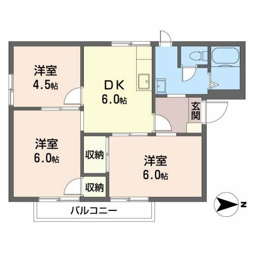 【間取り】 | フレグランス山西 Ⅱ棟
