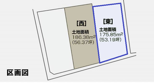 高知市大津乙 -東- 売土地の土地図|東