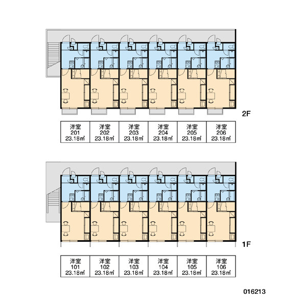 レオパレスカネエーズ松ヶ丘A棟の区画図|画像10