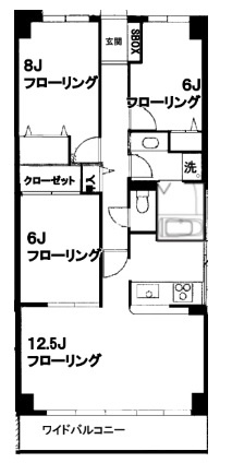 モアクレスト船橋三咲の間取り