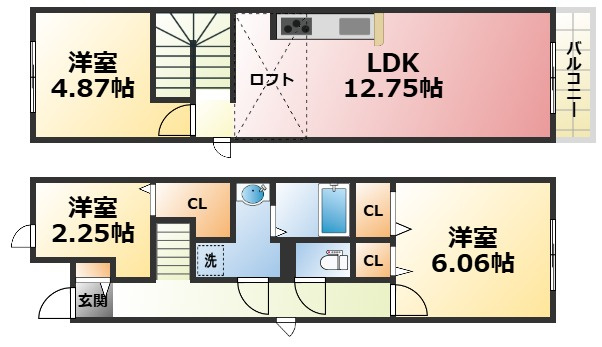 ラフィネ小松の間取り