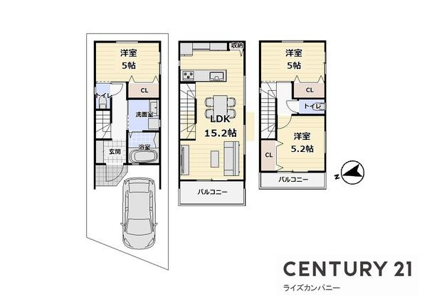 【土地図】 | 堺市中区深井北町　売土地 | プラン例(参考間取り)