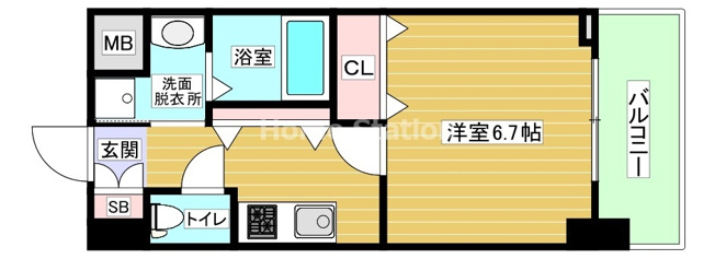 【間取り】 | エスリード弁天町南