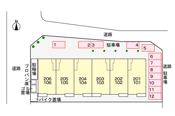 フラットウェルエムズの区画図