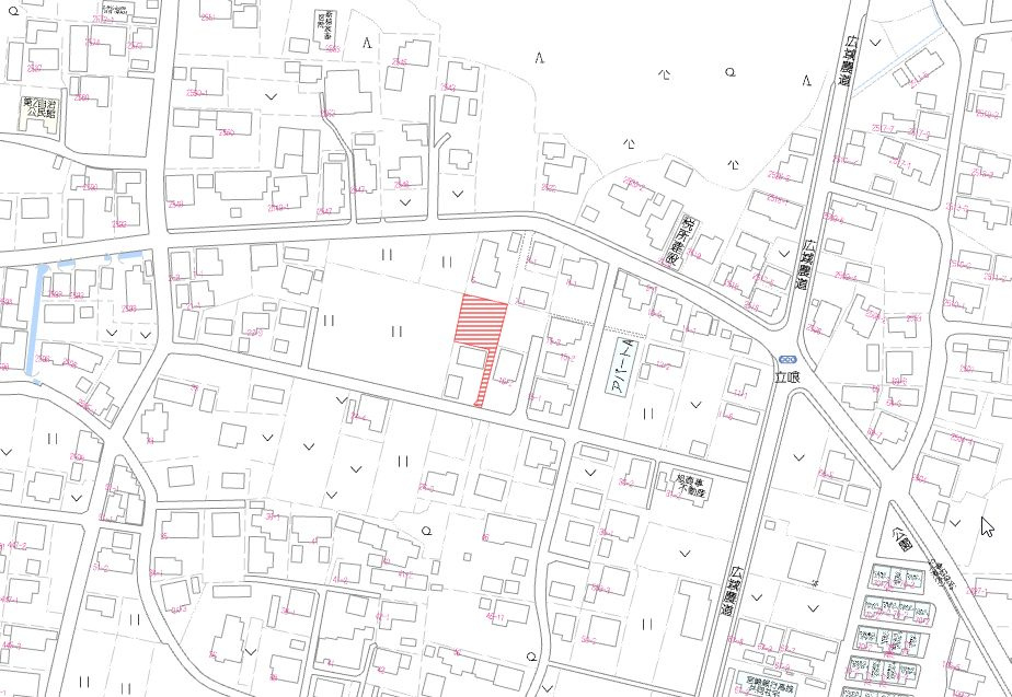 都城市高城町大井手の売地の土地図