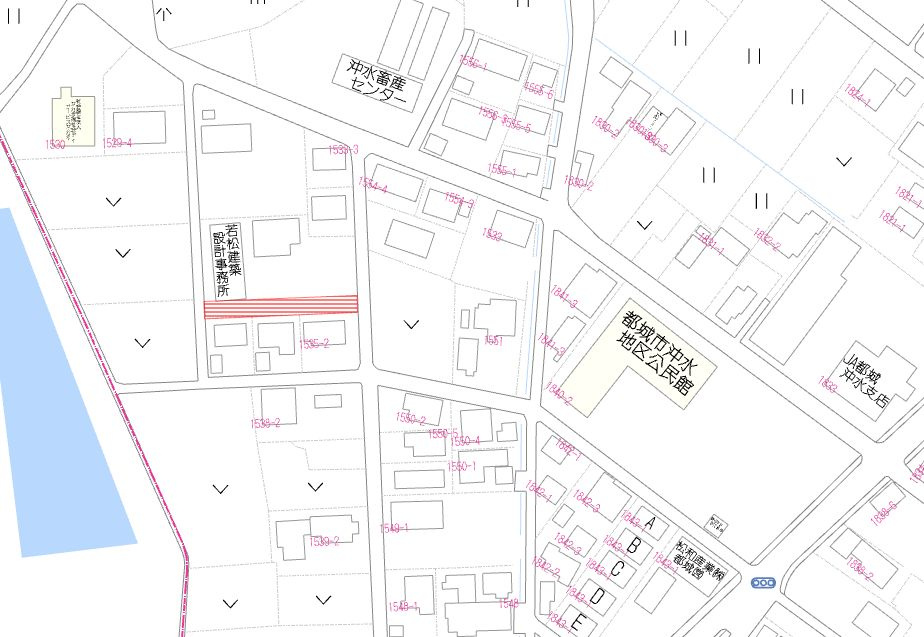 都城市太郎坊町の売地の土地図
