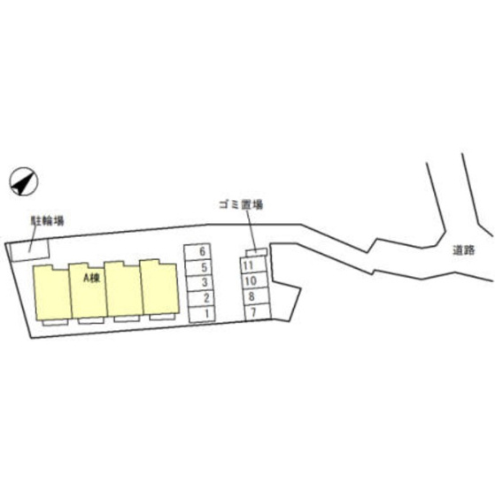 【区画図】 | grasmere(グラスミア)　A棟