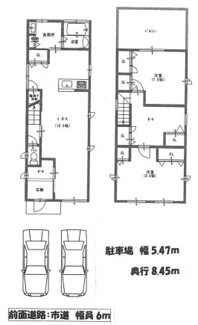 【間取り】 | 高石市千代田２丁目　中古戸建 | 土地面積119.62㎡　建物面積91.82㎡　2LDK