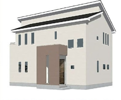 【外観パース】 | Livele Garden　熊谷市原島　全5棟　新築住宅　 | 1号棟　完成予想図