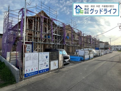 【前面道路含む現地写真】 | Livele Garden　熊谷市原島　全5棟　新築住宅　