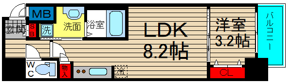 レオンコンフォート本町クレセントの間取り|現状有姿